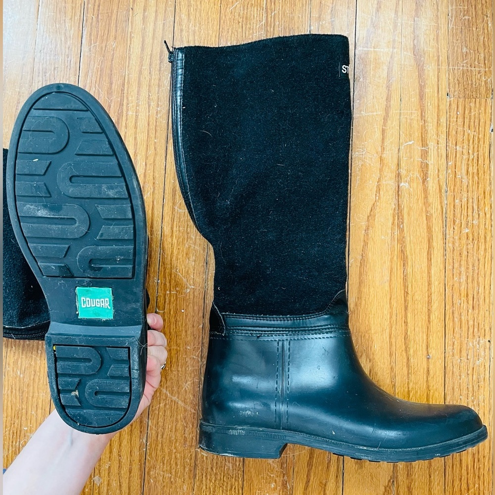 Cougar Women's Black Rain Boots